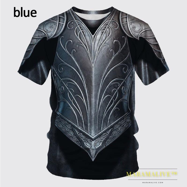 Design Logo3D Digital Printing Men's T-shirt Round Neck Short Sleeve