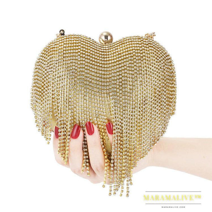 Diamond-studded Dinner Bag Ladies Clutch