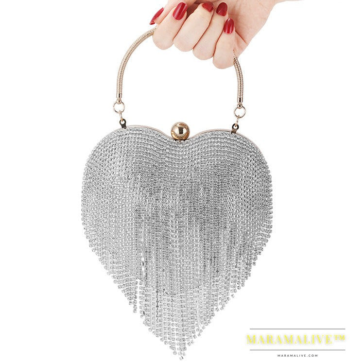 Diamond-studded Dinner Bag Ladies Clutch