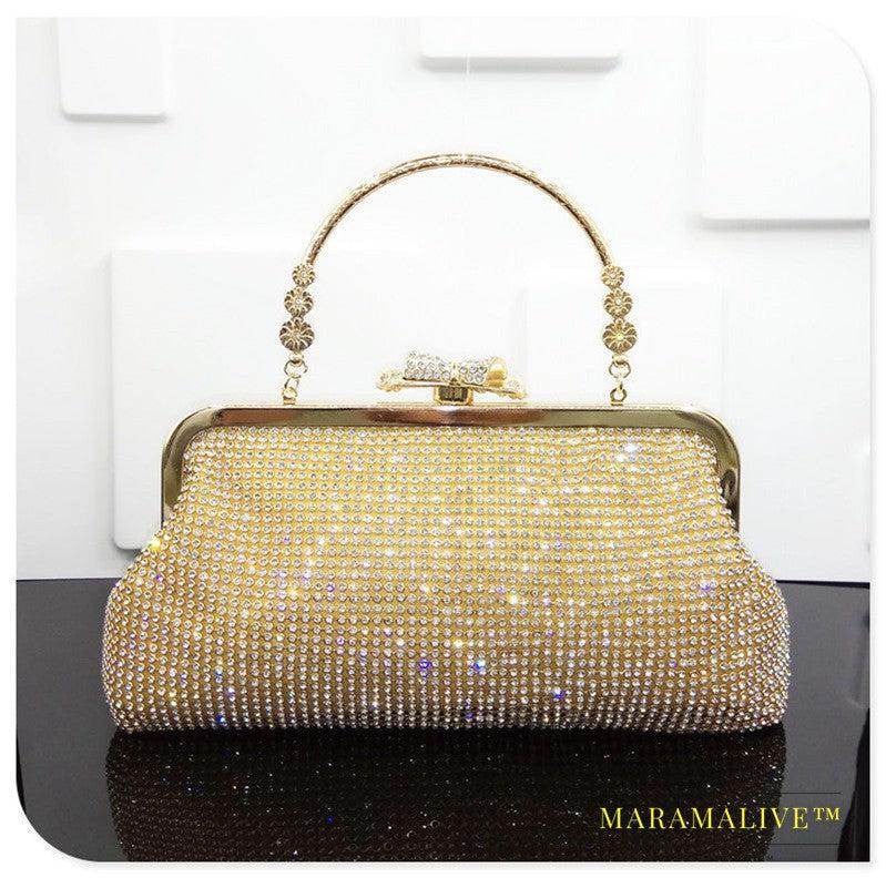 Diamond-studded Evening Bag Bridal Dress