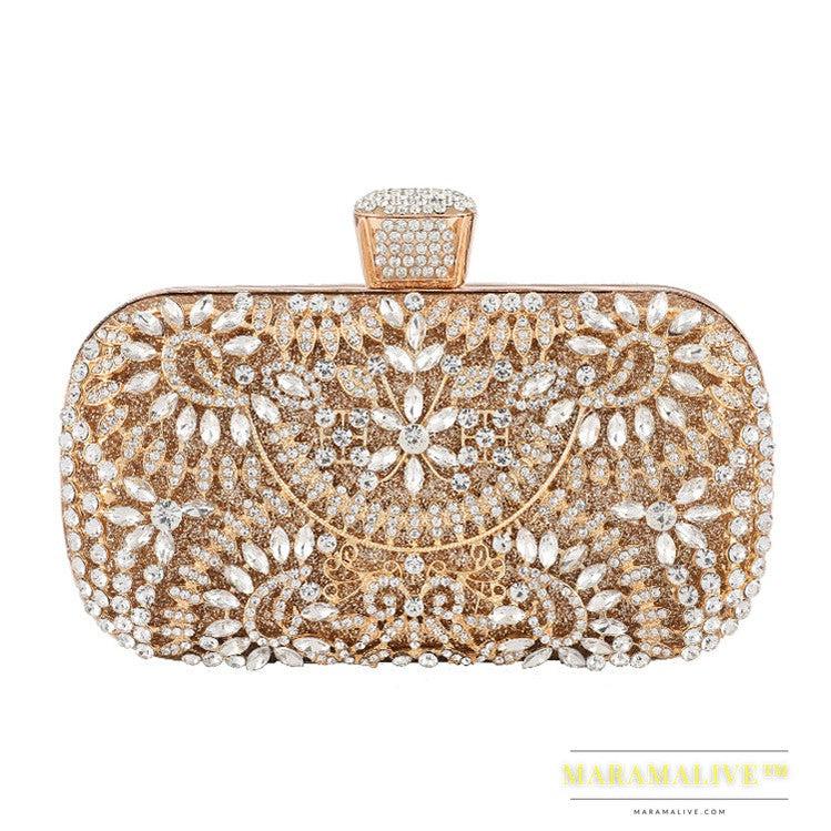 Diamond-studded Ladies Hand-made Full Diamond Portable Banquet Bag