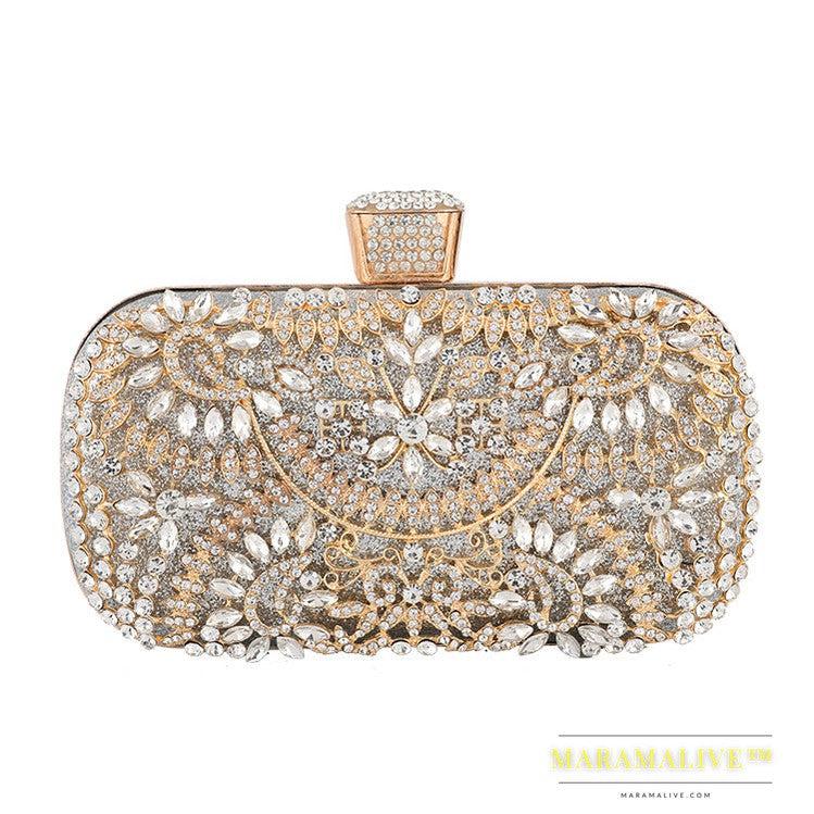 Diamond-studded Ladies Hand-made Full Diamond Portable Banquet Bag