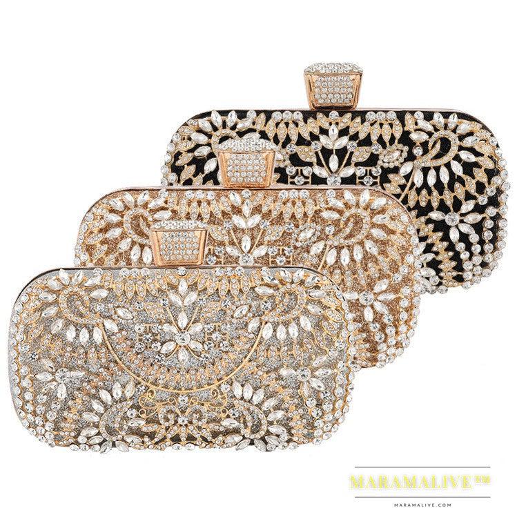 Diamond-studded Ladies Hand-made Full Diamond Portable Banquet Bag