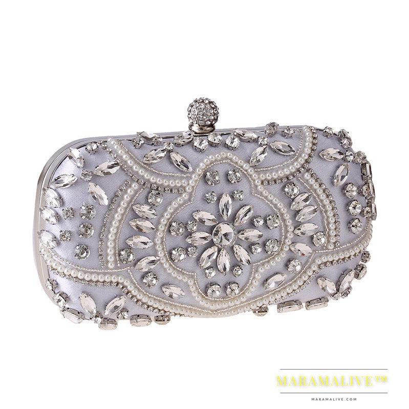 Diamond-studded ladies banquet evening bag