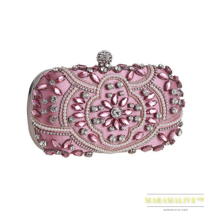 Diamond-studded ladies banquet evening bag