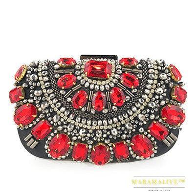 Diamond-studded ladies banquet evening bag