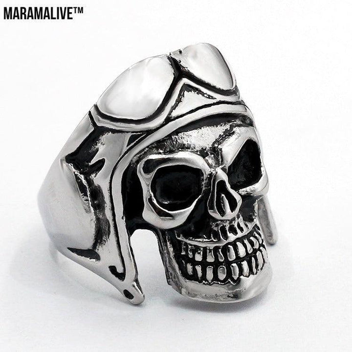 Domineering skull ring