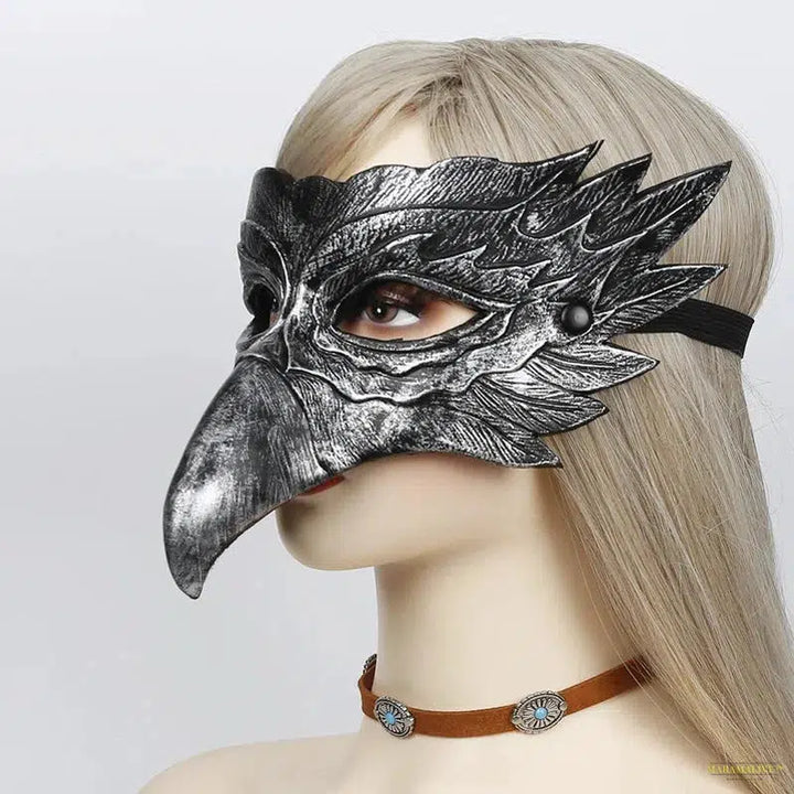 Eagle Mask Half Face Mask Steampunk Cosplay Party Animal Bird Costume Props for Halloween Masquerade Cosplay Fun Party Mask