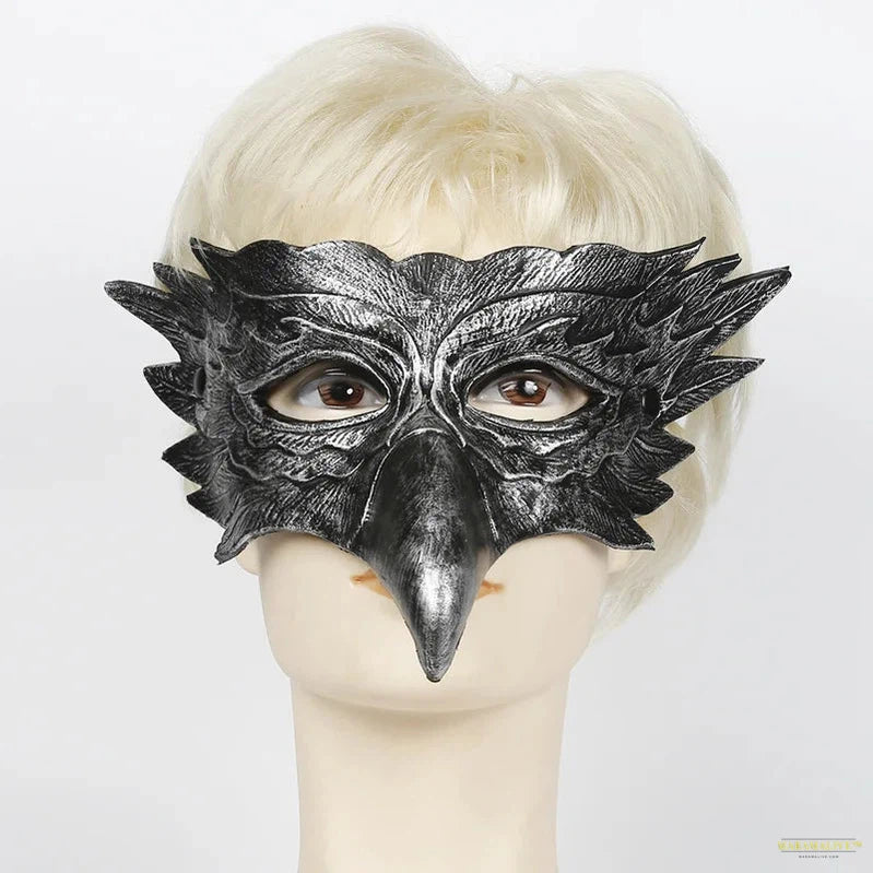 Eagle Mask Half Face Mask Steampunk Cosplay Party Animal Bird Costume Props for Halloween Masquerade Cosplay Fun Party Mask