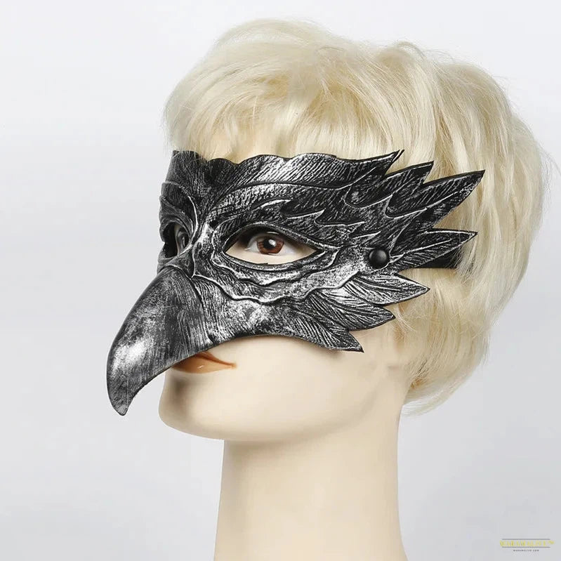 Eagle Mask Half Face Mask Steampunk Cosplay Party Animal Bird Costume Props for Halloween Masquerade Cosplay Fun Party Mask