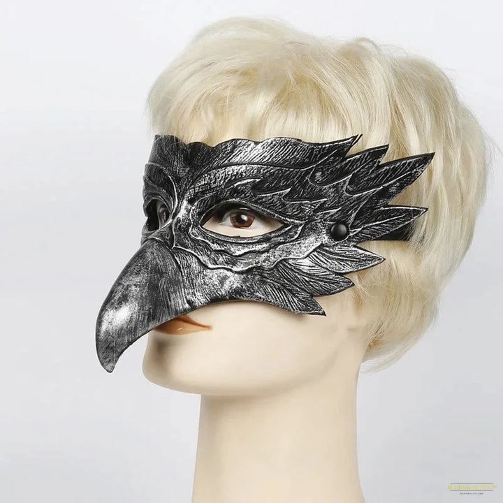 Eagle Mask Half Face Mask Steampunk Cosplay Party Animal Bird Costume Props for Halloween Masquerade Cosplay Fun Party Mask