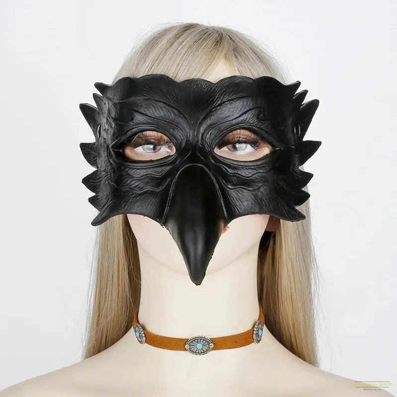 Eagle Mask Half Face Mask Steampunk Cosplay Party Animal Bird Costume Props for Halloween Masquerade Cosplay Fun Party Mask