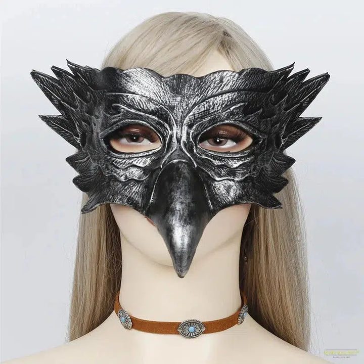 Eagle Mask Half Face Mask Steampunk Cosplay Party Animal Bird Costume Props for Halloween Masquerade Cosplay Fun Party Mask