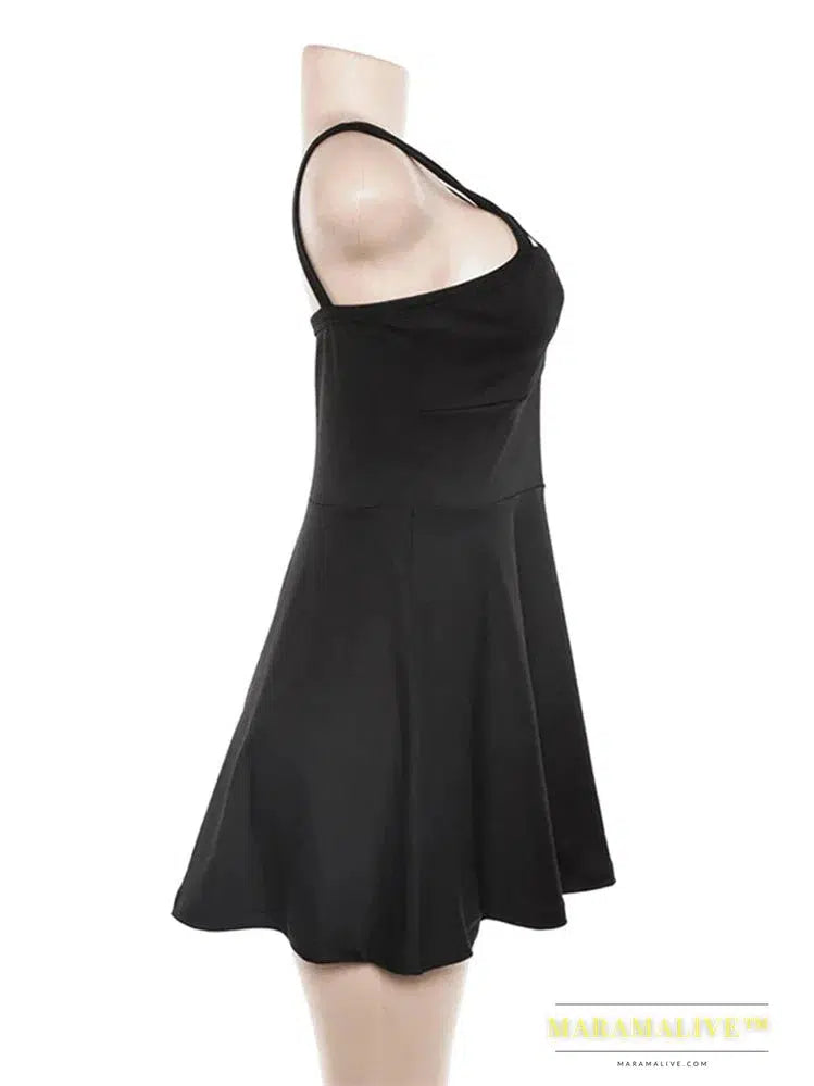 Edgy Gothic Punk Strappy Dress for Alternative Style