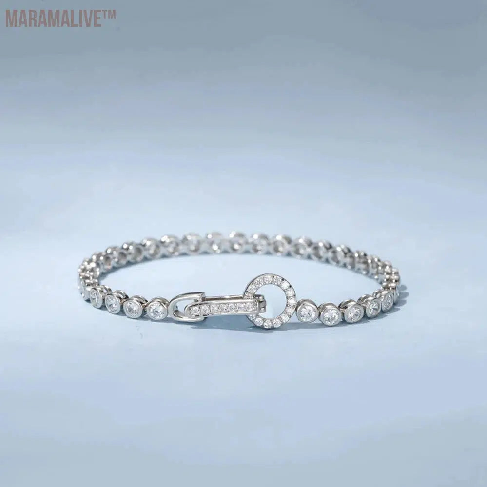 Elegant 925 Sterling Silver Moissanite Fine Bracelets