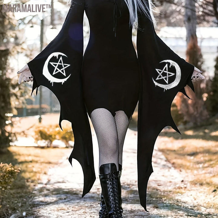 Elegant Gothic Batwing Sleeve Costumes Designed for Women