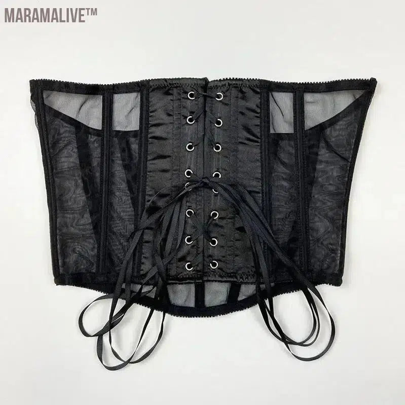 Elegant Lolita Corset Evening Party Retro Bustier Top Women Lingerie Sexy Slimming Bandage Underbust Corsets Streetwear Clothing