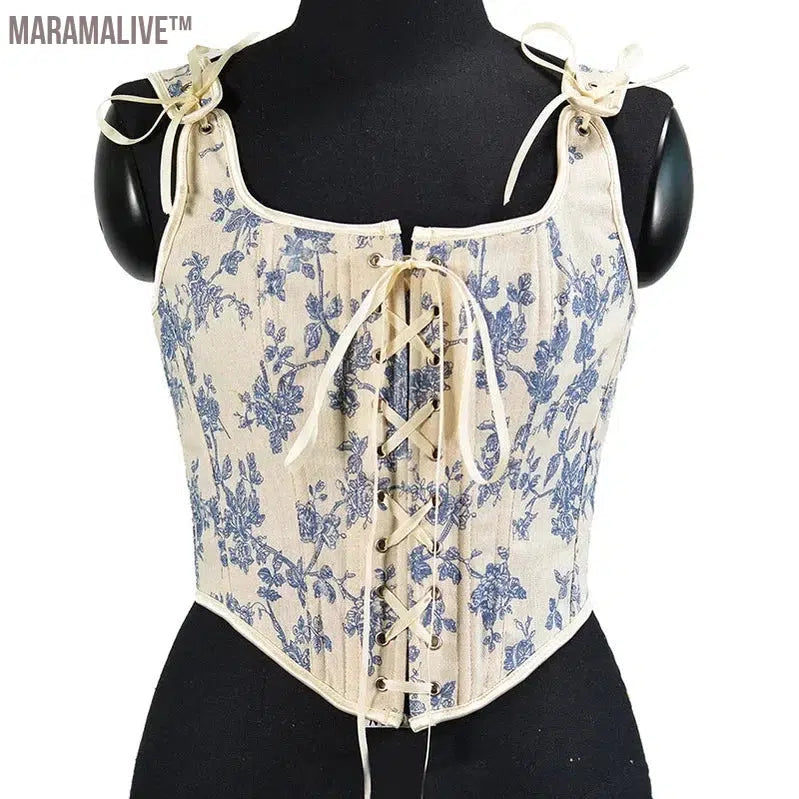 Elegant Lolita Corset Evening Party Retro Bustier Top Women Lingerie Sexy Slimming Bandage Underbust Corsets Streetwear Clothing