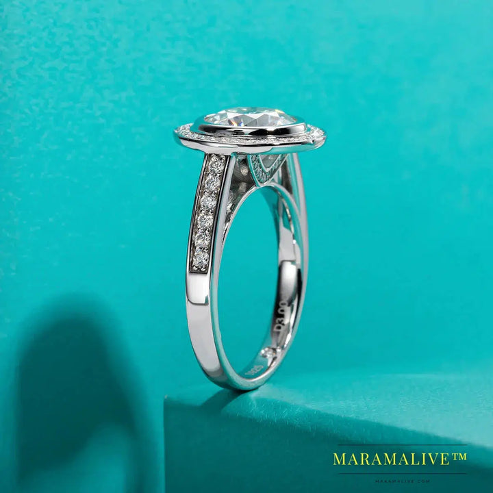 Elegant Moissanite Halo Rings - Timeless, Classic Designs