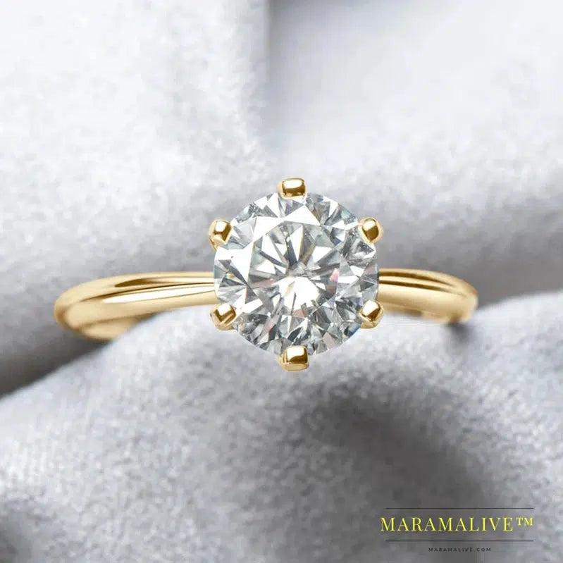 Elegant Moissanite Solitaire Engagement Rings Shop