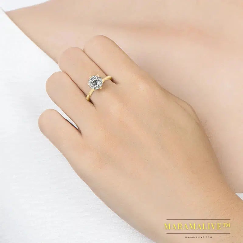 Elegant Moissanite Solitaire Engagement Rings Shop