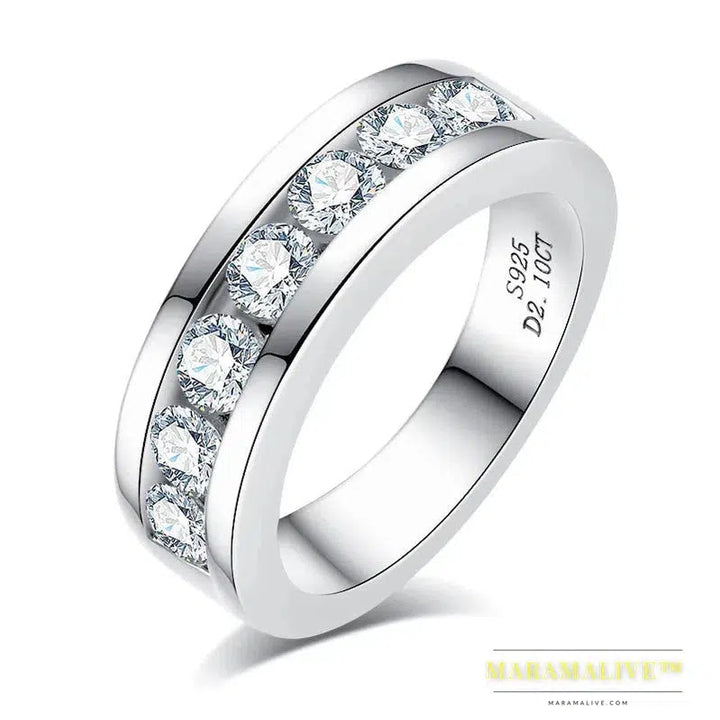 Elegant Moissanite Wedding Bands & Engagement Rings Men & Women