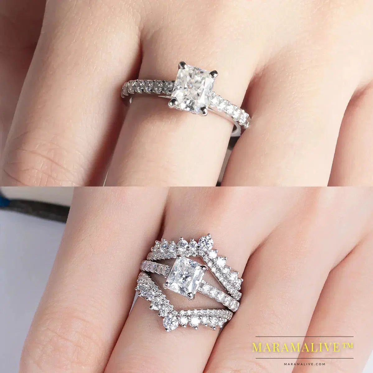 Elegant Sparkling Moissanite Engagement Ring - Simply Perfect!