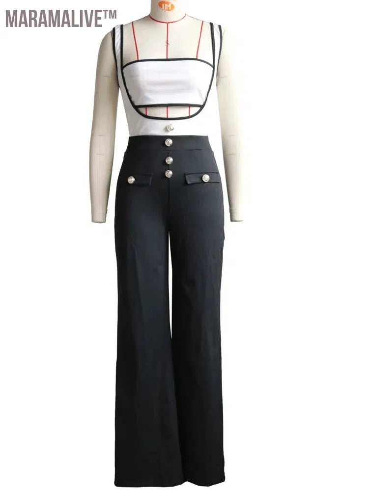 Elegant Suspender Jumpsuit: Chic Wear for All Events