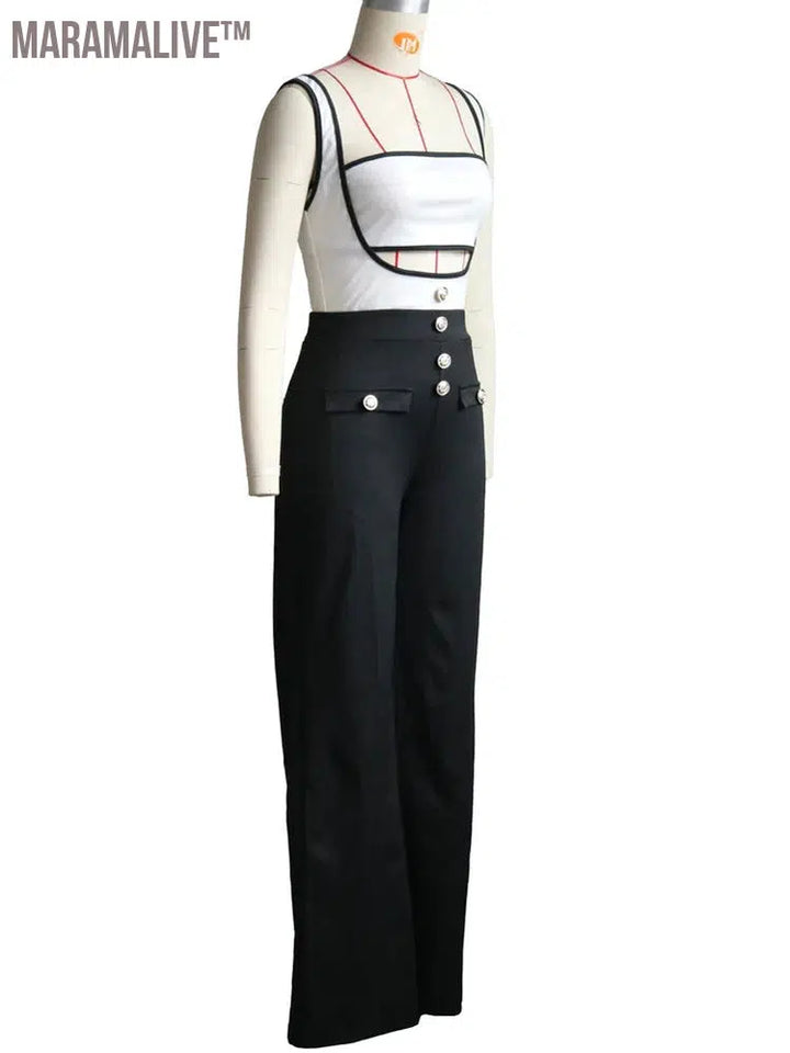 Elegant Suspender Jumpsuit: Chic Wear for All Events