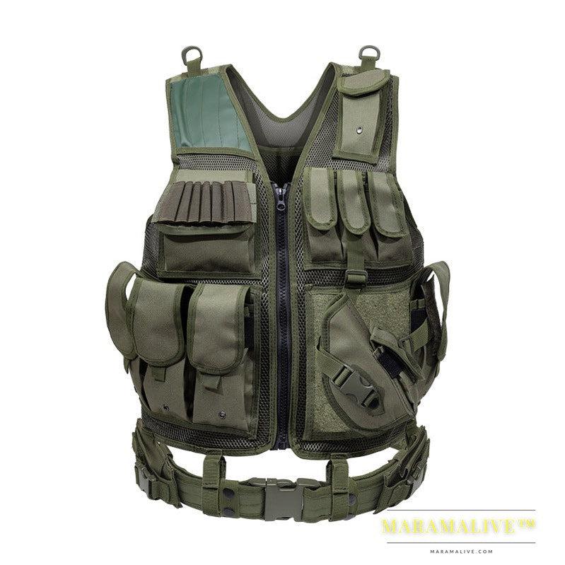 Equipped with tactical vest and vest