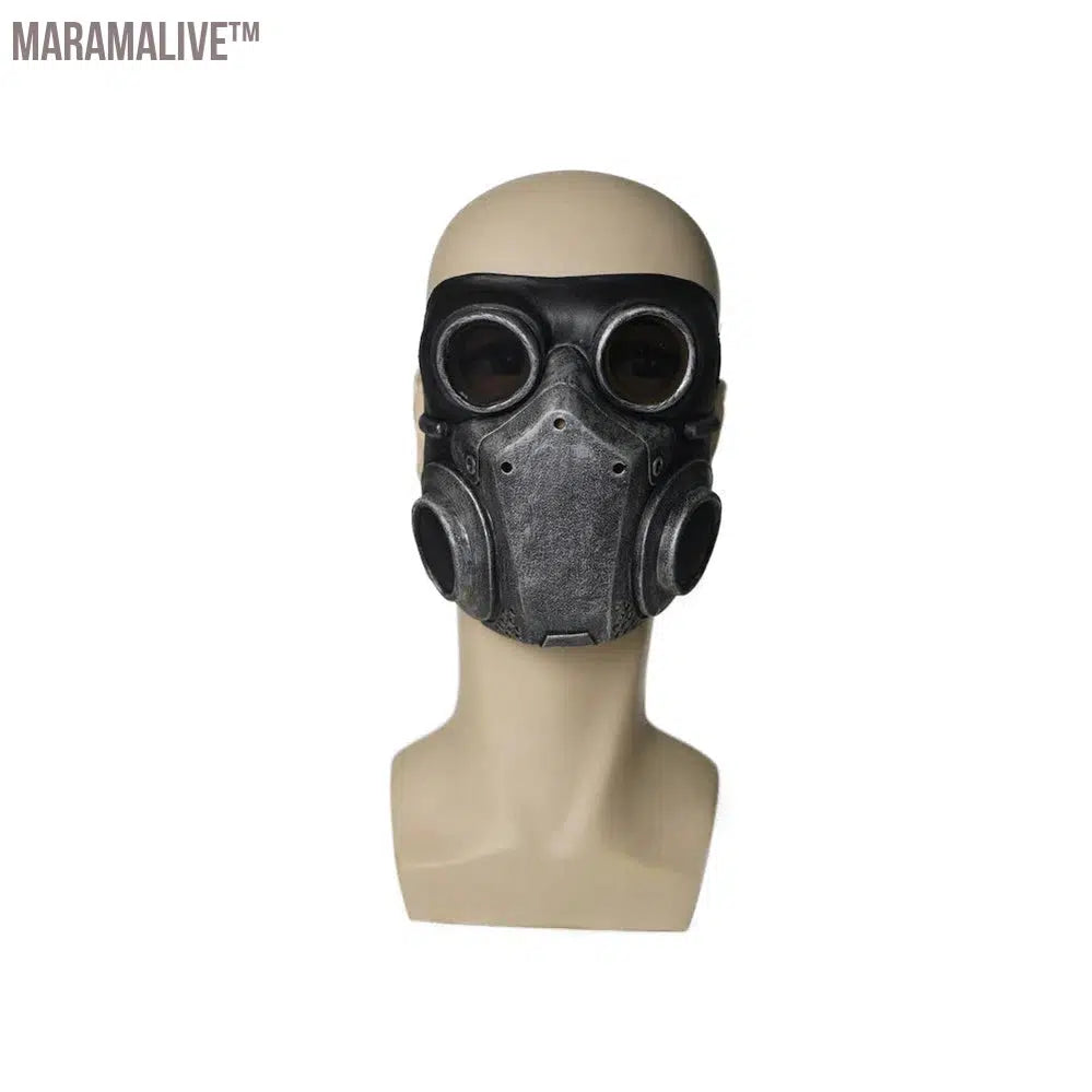 Eraspooky Medieval Steampunk Gas Mask Cosplay Unisex Latex Full Face Mask Halloween Costume Props