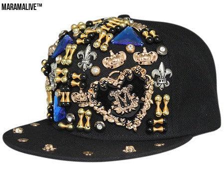 European And American Harajuku Style Hat Nail Cross Skull Rivet