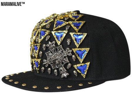 European And American Harajuku Style Hat Nail Cross Skull Rivet