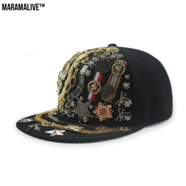 European And American Harajuku Style Hat Nail Cross Skull Rivet