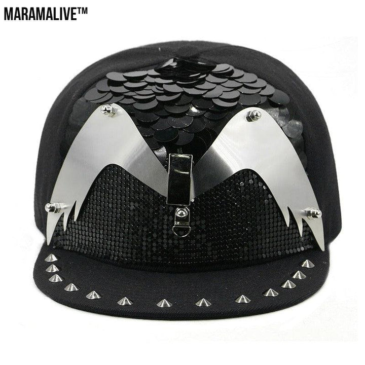 European And American Harajuku Style Hat Nail Cross Skull Rivet