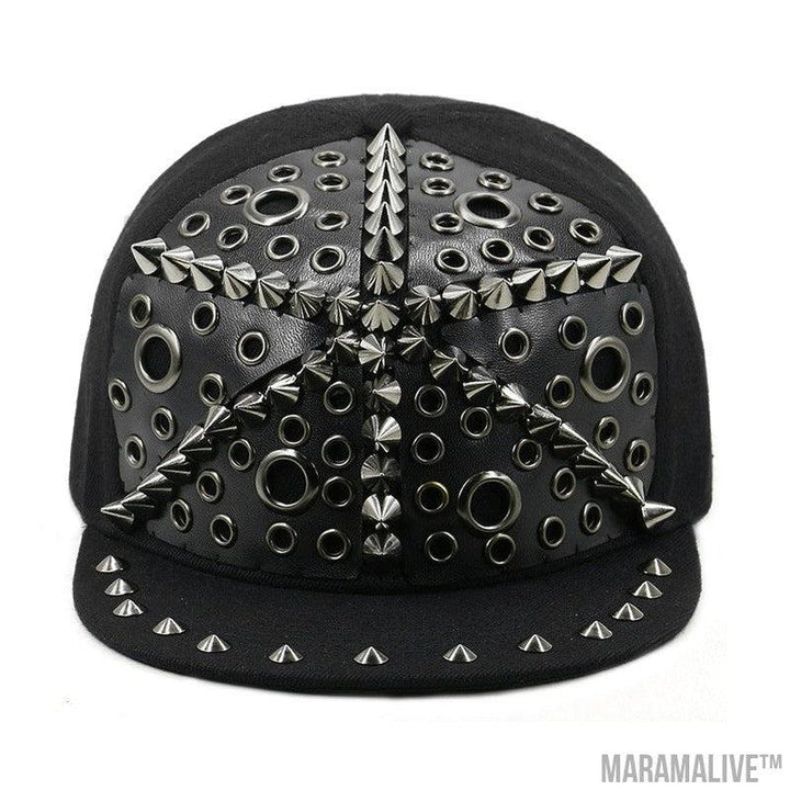 European And American Harajuku Style Hat Nail Cross Skull Rivet