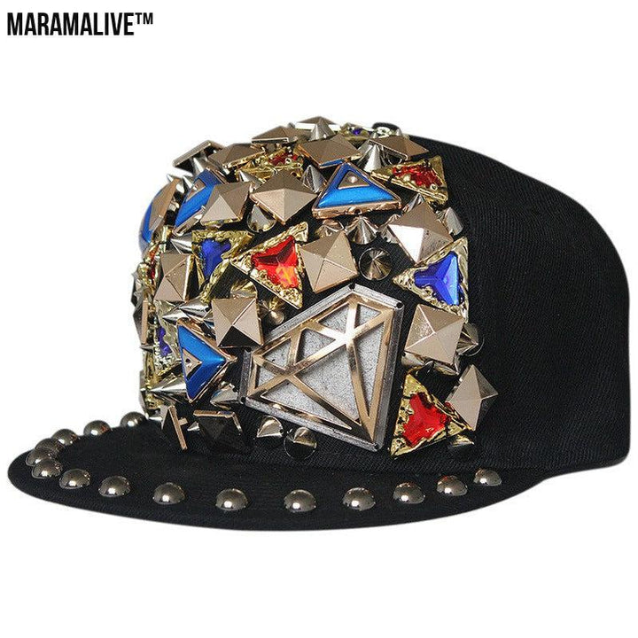 European And American Harajuku Style Hat Nail Cross Skull Rivet