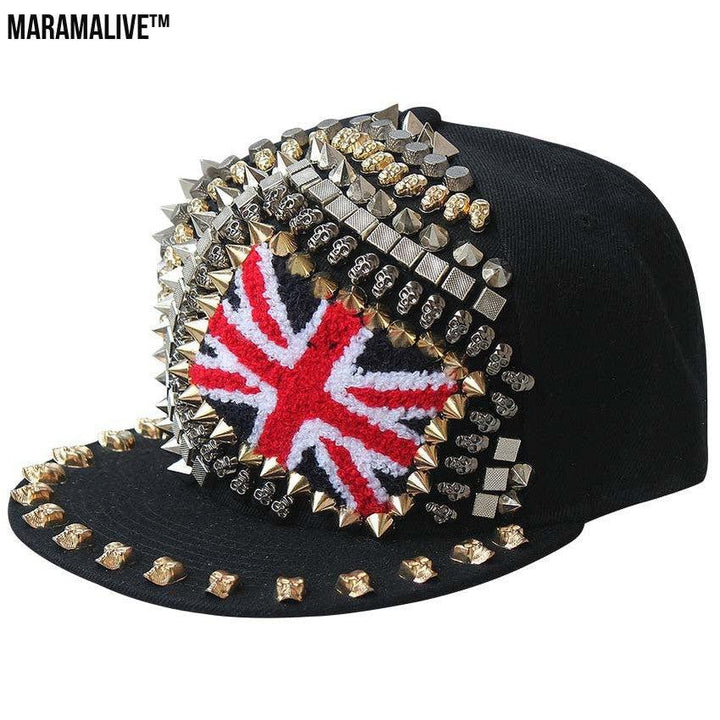 European And American Harajuku Style Hat Nail Cross Skull Rivet