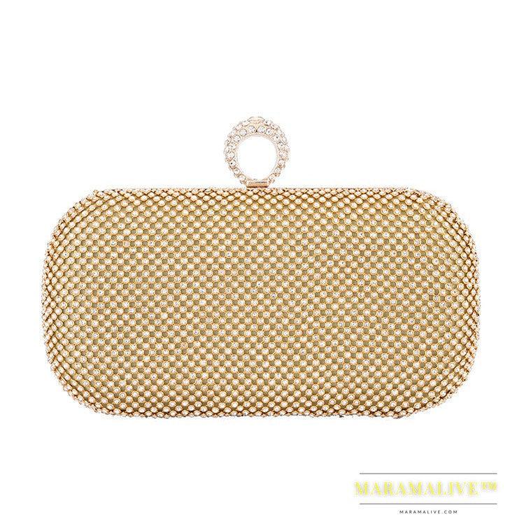 Evening Clutch Bags Diamond-Studded Evening Bag With Chain Shoulder Bag