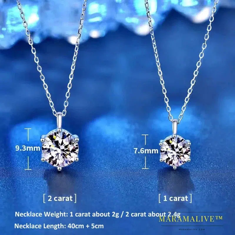 Exquisite Moissanite Bridal Pendant & Necklace Sets