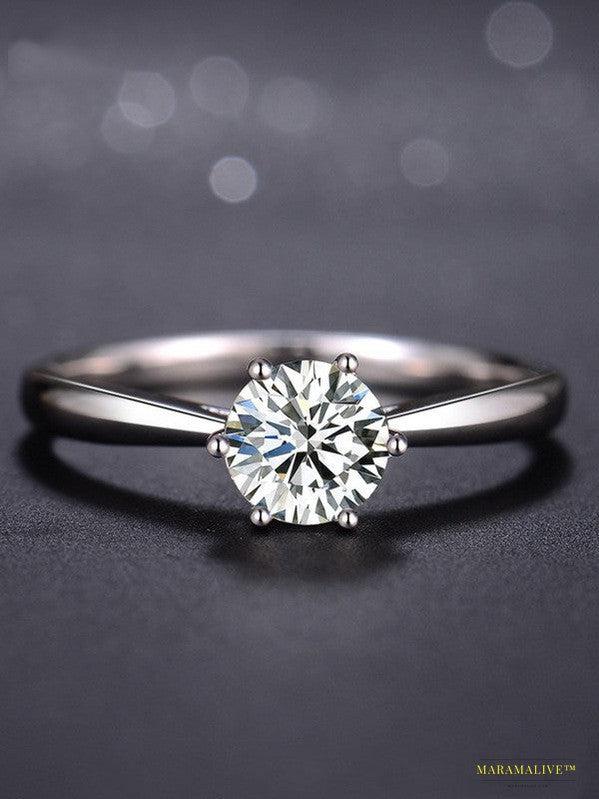 Exquisite Moissanite Lab-Made Diamond Ring - Precious and Earth-Friendly Jewelry Gift