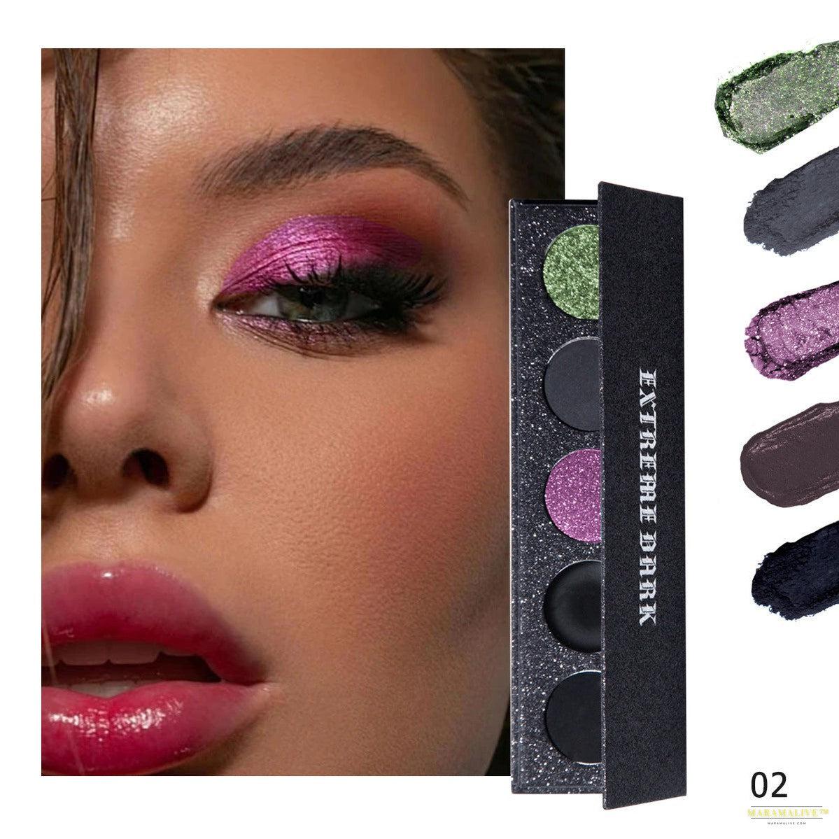 Eye Shadow Plate 5 Colors Extremely Dark Long Lasting Smear-proof Makeup