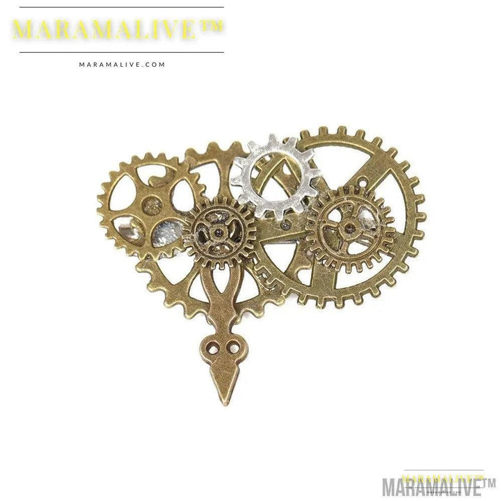 Fashion Creative Steampunk Gear Wings Brooch