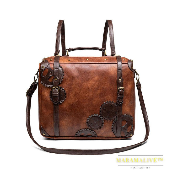 Fashion Creativity Ladies Retro Brown Outdoor Steampunk Backpack