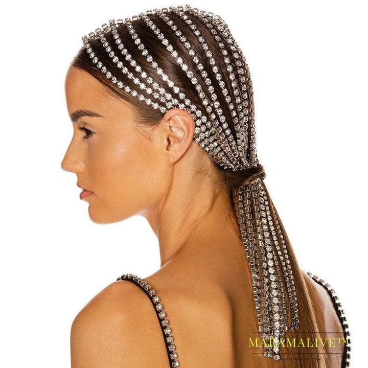 Fashion Full-studded Crystal Female Net Red Street Shot With The Same Headband