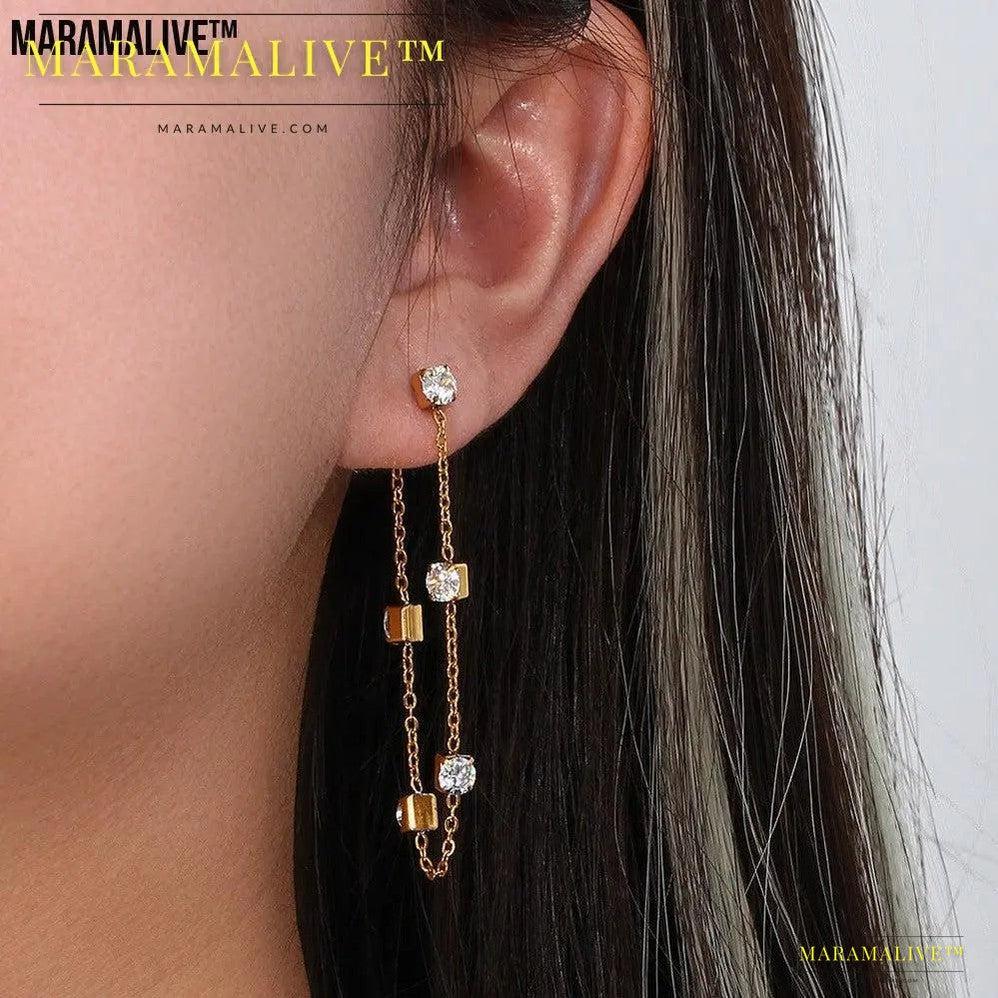 Fashion Personality Fashion Ornament Stainless Steel Earrings