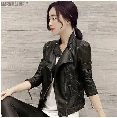 Fashion Plus Size 5XL Long Leather Jacket Women Leather Coat Female 2017 autumn Ladies lace Leather Jackets Coats black