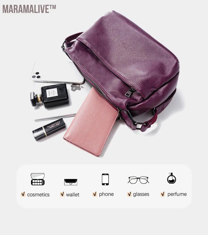 Fashion Purple Women Shoulder Bag High Quality Elegant Lady Crossbody Bags Black Messenger Bag 2024