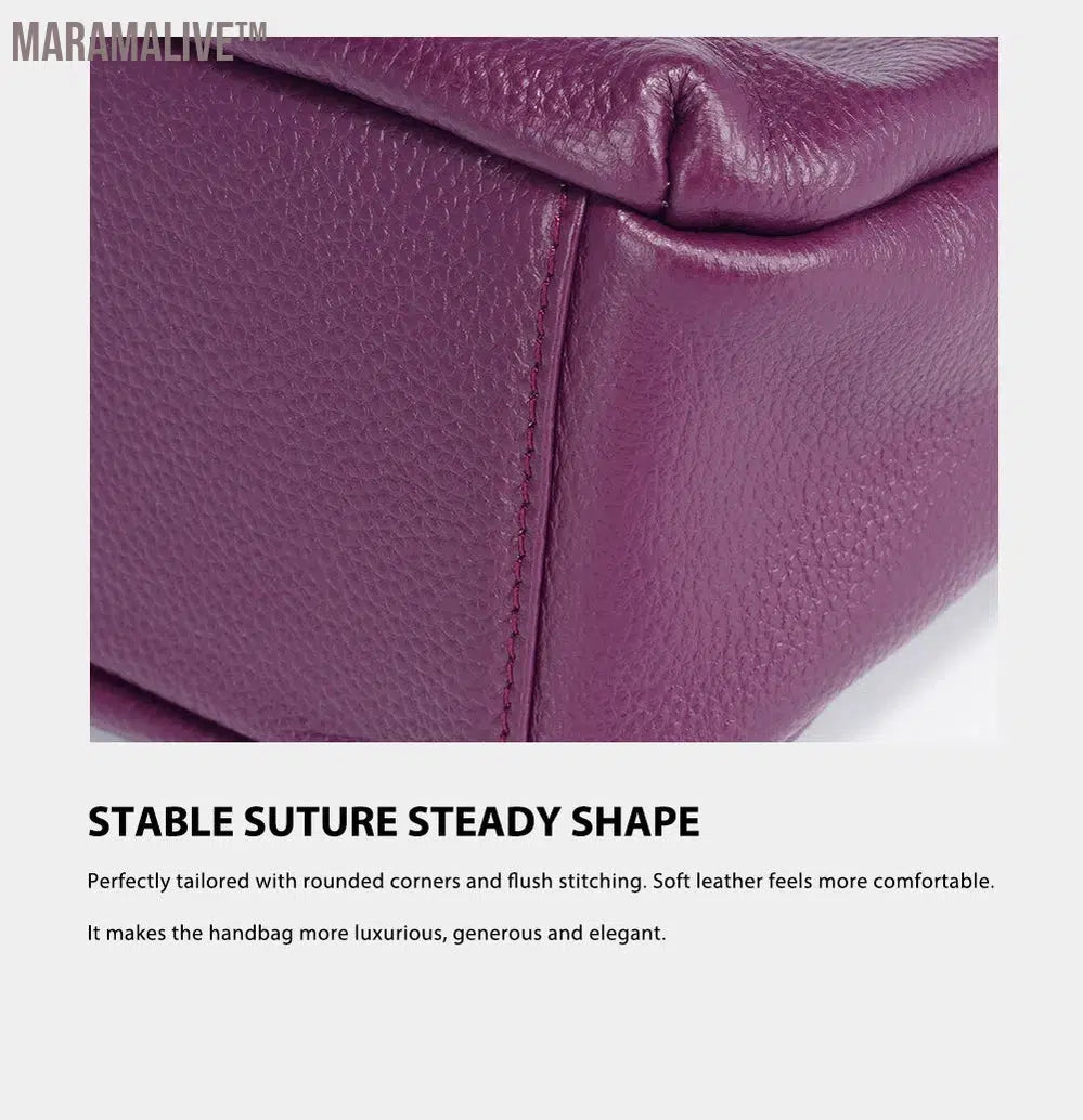 Fashion Purple Women Shoulder Bag High Quality Elegant Lady Crossbody Bags Black Messenger Bag 2024