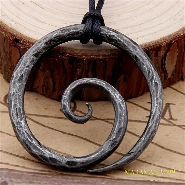 Fashion Retro Spiral Symbol Necklace